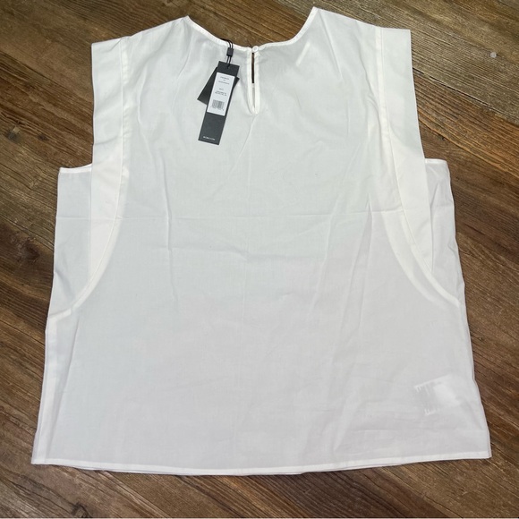 New ~ BCBGMaxAzria STRONG SHOULDER CREW NECK TOP Size L - Picture 12 of 15
